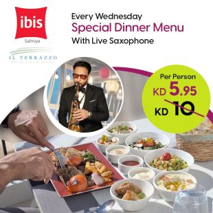 Dine in Style Every Wednesday with Live Saxophone at Ibis Hotel - Salmiya