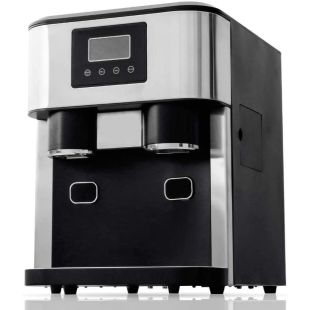 ماكينة صنع الثلج 18 كجم في اليوم مع مفتّت للثلج وموزع ماء بارد سعة 1.8 لتر