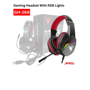 Jedel USB Gaming Headset with Mic and RGB Light