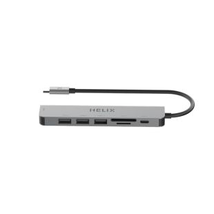 موزع USB-C متعدد المنافذ 7 في 1 مع HDMI 4K وشحن 100 واط من HELIX