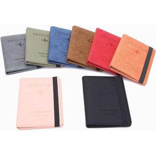 محفظة جلدية لجواز السفر - ألوان متنوعة
