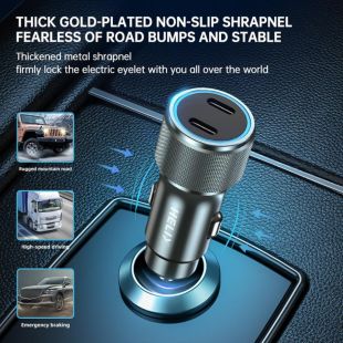 HELIX Dual USB-C 66W Ultra Fast Car Charger