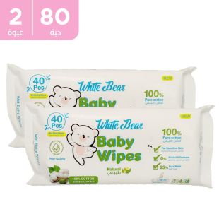 مناديل بيبي وايبس 2 × 40 منديل