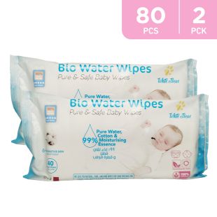 White Bear Bio Water Wipes 2 x 40 Napkins