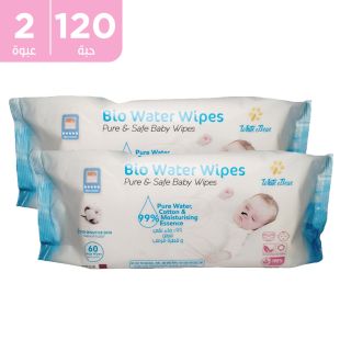 مناديل مائية طبيعية 2 × 60 منديل