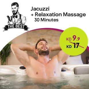 Jacuzzi + 30-Minute Relaxation Massage at The Best Men's Salon