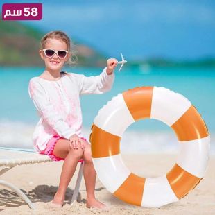 عوامة سباحة مخططة قابلة للنفخ - 22.8 إنش