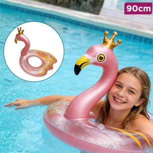 90cm Inflatable Flamingo Pool Float