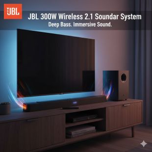 مكبر صوت لاسلكي 2.1 قناة 300 واط من JBL