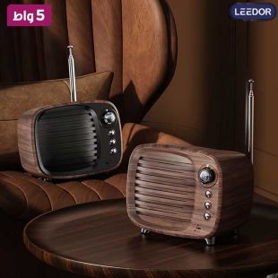 مكبر صوت خشبي صغير لاسلكي بقوة 5 واط من LEEDOR