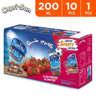 CAPRI SUN LIMITED SPORT EDITION STRAWBERRY JUICE POUCH 10 X 200 ml