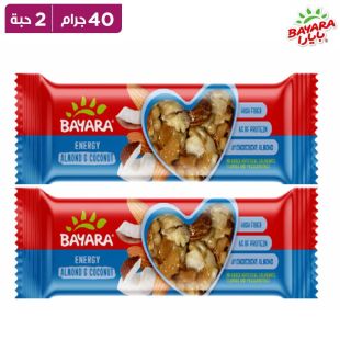 بيارا – لوح الطاقة باللوز وجوز الهند – 40 جرام × 2