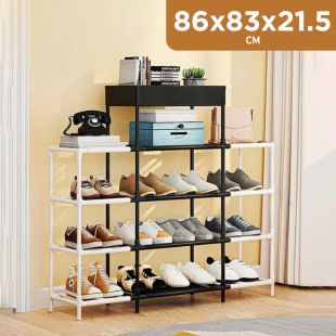 4 Layers Multifunctional Shoe Rack 3 Sections