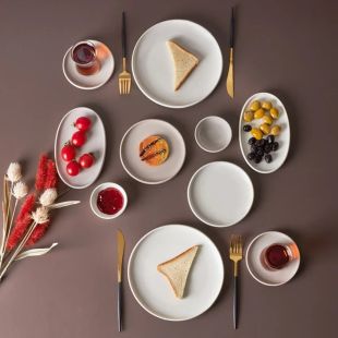 طقم إفطار Cordelia رمادي 26 قطعة لـ 6 أشخاص من Karaca