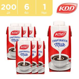 كي دي دي حليب مبخر 6 x 200 مل