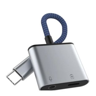 Type-C to 3.5mm Audio and Charging Adapter