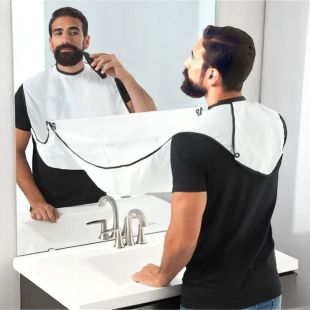 مريلة حلاقة اللحية مقاومة للماء مع أكواب شفط