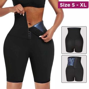 Sauna Waist Trainer Compression Shorts for Women