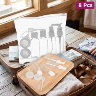 8-Piece Travel Toiletry Bottle Set