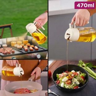2 in 1 Oil Sprayer and Dispenser Bottle 470ml