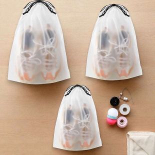 Waterproof Frosted Shoe Travel Bags 3 Pcs - Mixed Sizes