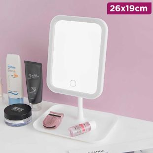 Vanity Mirror with Lights Square -White
