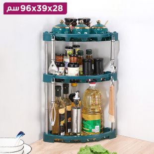 3 أرفف زاوية للمطبخ مقاس 28.5 × 39 × 96 سم