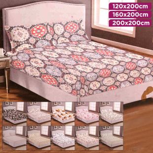 Active Bed Fitted Sheet with 2 Pillow Covers