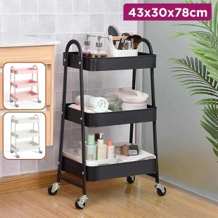 3-Tier Metal Rolling Utility Cart