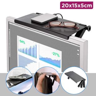 Adjustable Monitor and TV Top Shelf Storage Rack