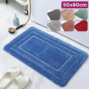 1 pcs Rectangular Bath Furry Rugs Non Slip 50 x 80 cm