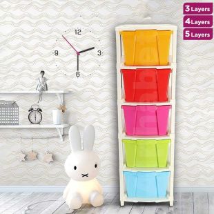 Multipurpose Plastic Drawer Rack Storage