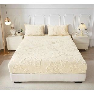 طقم شرشف فلانيل مقاس 200 × 200 سم مع 2 كيس مخدة مقاس 50 × 70 سم