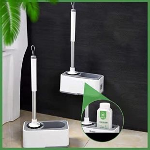 فرشاة مرحاض سيليكون بقاعدة تثبيت