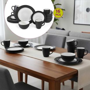 Pfaltzgraff Harmony Charcoal 16Pcs Dinner Set