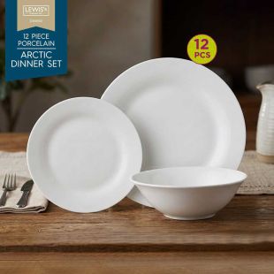 Arctic White 12 Pcs Dinnerware Set
