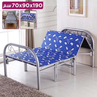 سرير معدني قابل للطي شديد التحمل 190 × 90 × 70 سم