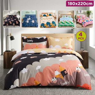 4Pcs Kids Comforter Set 180 x 220 cm