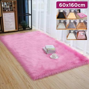 Fluffy Plush Faux Fur Carpet Rug 60 × 160 cm