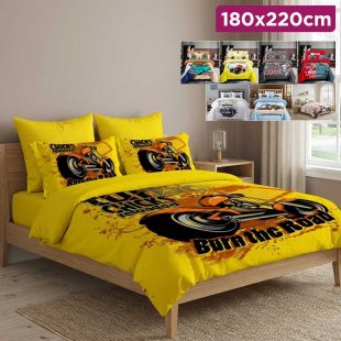 Silk Feel Comforter Set 4 Piece Bedding Set 180 x 220 cm