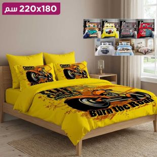 طقم لحاف فاخر بملمس حريري 4 قطع 180 × 220 سم