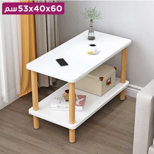 طاولة قهوة خشبية أنيقة قابلة للطي 60 × 40 × 53 سم