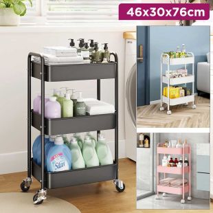 3 Tier Rolling Cart Metal