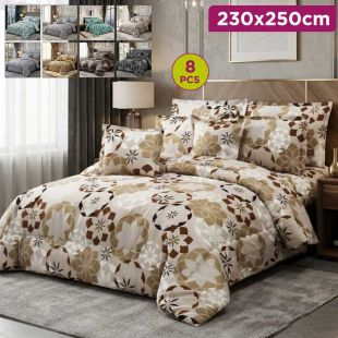 Elegant 8-Piece Comforter Set 230 × 250 cm
