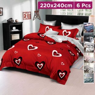 Double-Sided 6-Piece Comforter Set 220 × 240 cm