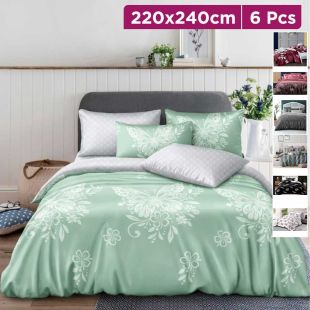 Reversible 6-Piece Comforter Set 220 × 240 cm