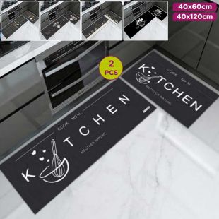 Kitchen Rug with Non-Slip Backing 2Pcs Set 40 x 60cm - 40 x 120cm