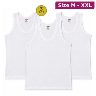 Men's Cotton Sleeveless Undershirts 3-Piece Pack