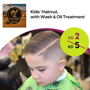 Haircut with Wash & Oil Bath at Sahara Salon