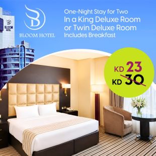 One Night Stay for Two in Deluxe King or Deluxe Twin Room with Breakfast at Bloom Hotel